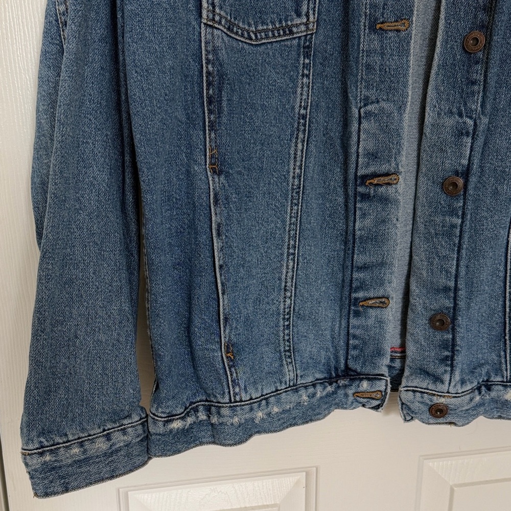 Free People Blue Jean Jacket (lightly distressed) - Picture 5 of 7